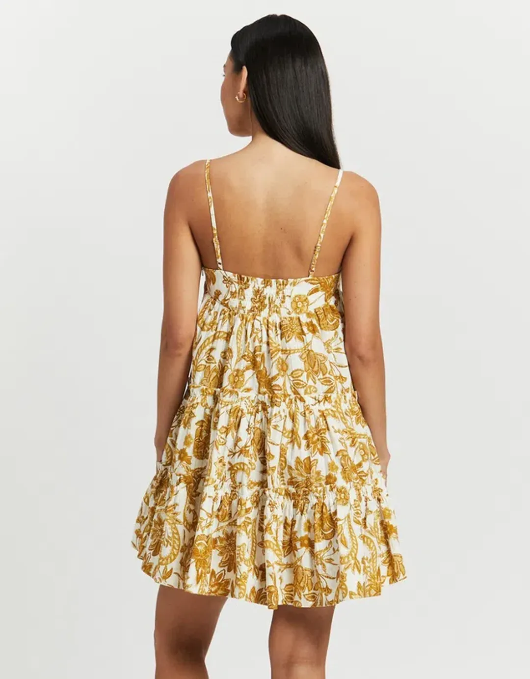 Shona Joy Saffron Tiered Mini Dress Print Size 6 for rent on The Volte - main image