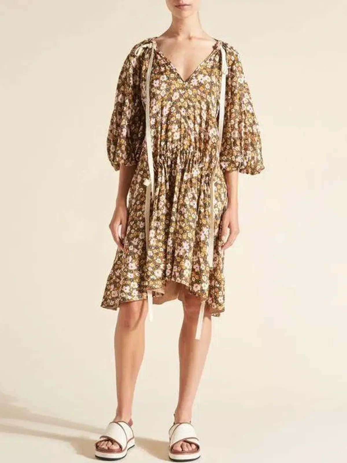 Lee Mathews Ariel Puff Sleeve Dress for rent on The Volte - main image