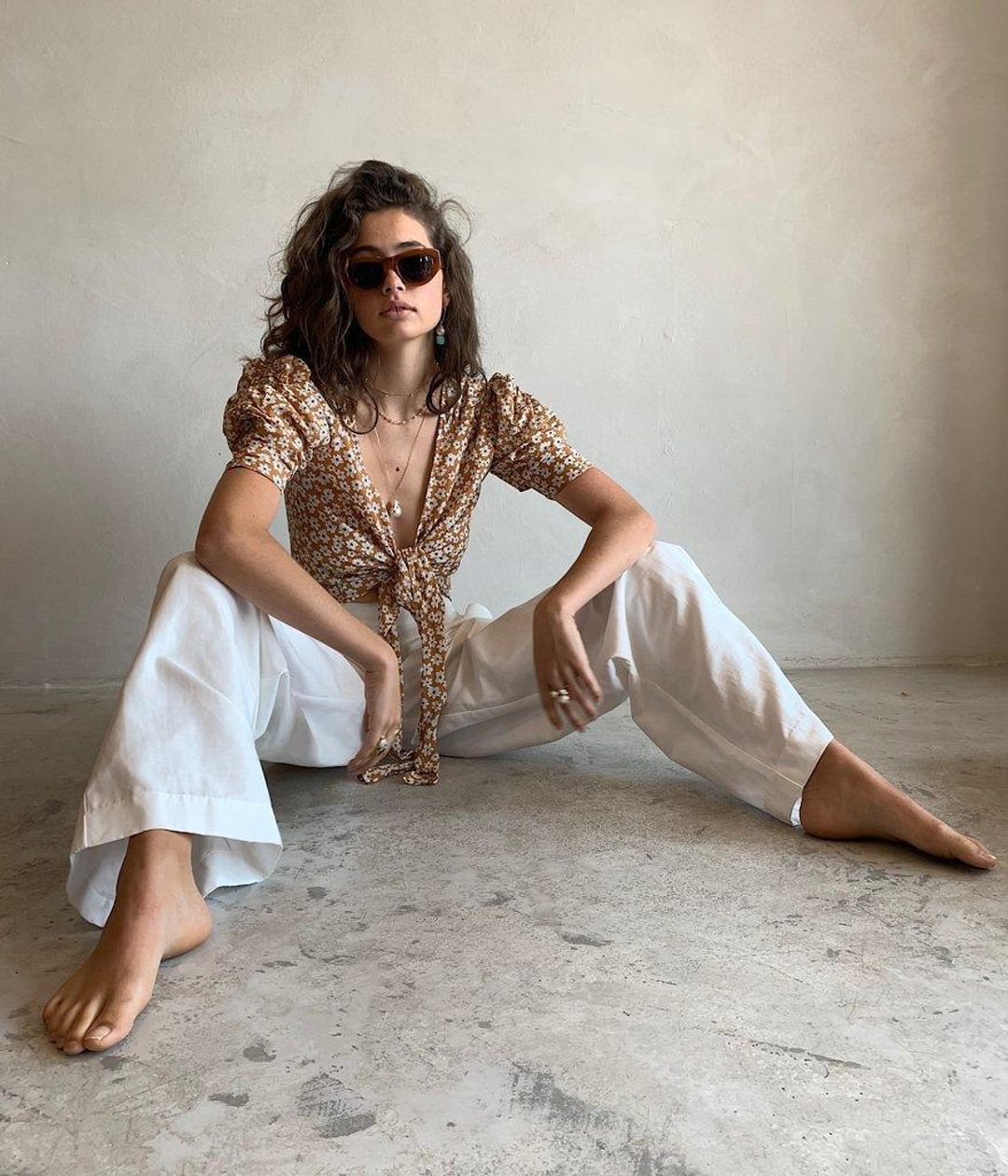 Bec & Bridge Zoe Wrap Top Orange Size 8 for rent on The Volte - main image