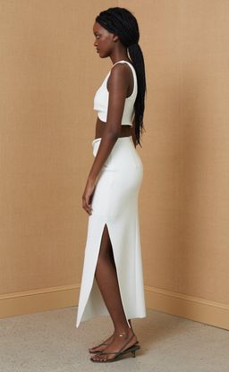 Bec & Bridge Clover Top & Midi Skirt Set - Ivory - Size 8 for rent on The Volte - image 2