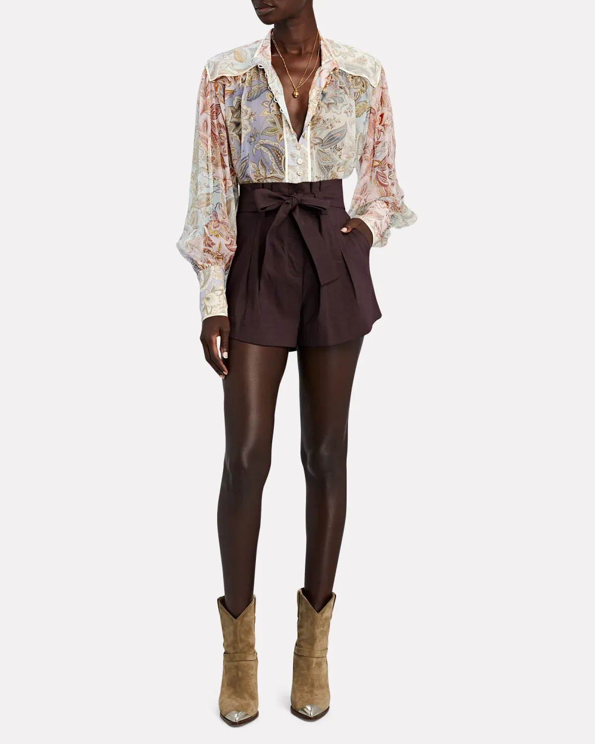 Zimmermann Lucky Bound Blouse Floral Size 8 for rent on The Volte - main image