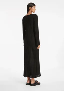 Sir The Label Basile V Neck Midi Dress Black Size 1 | AU 8 for rent on The Volte - image 3