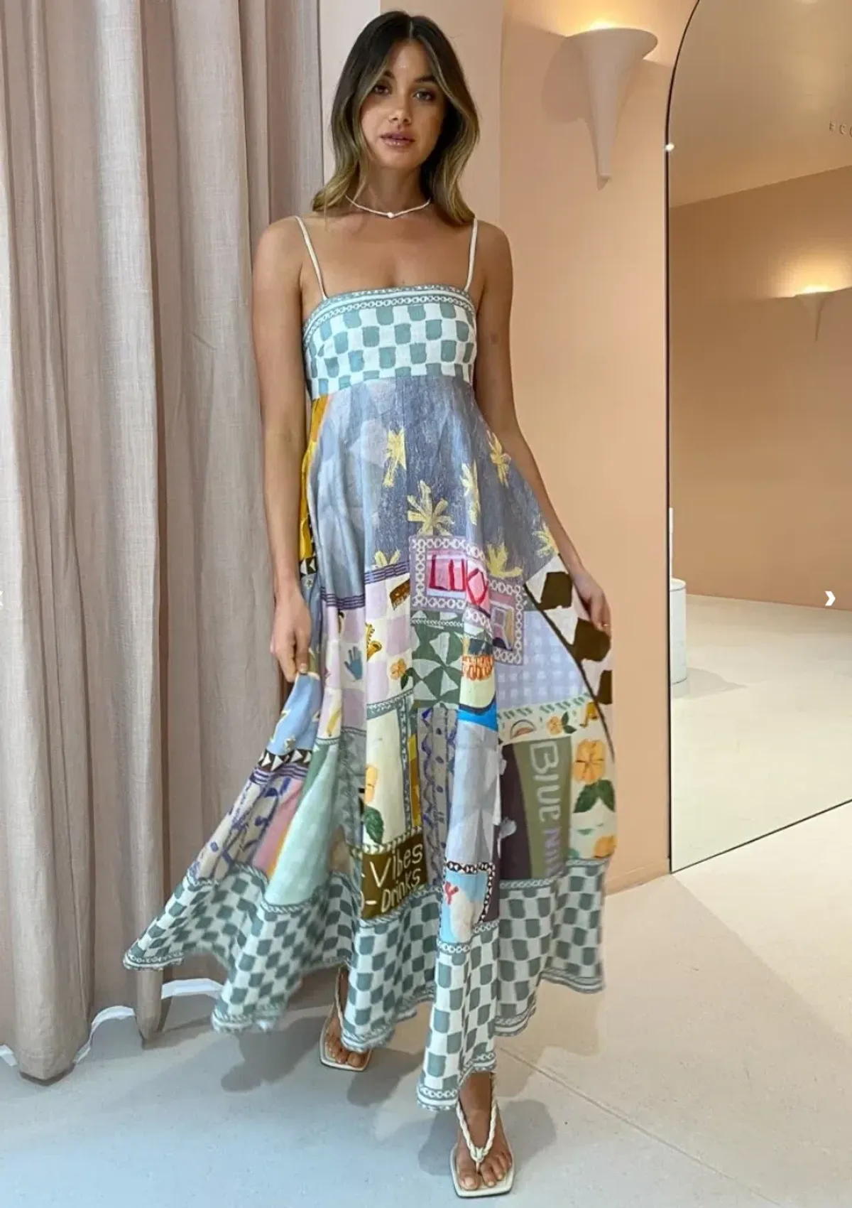 Alemais Emma Gale Sundress Print Size 10 for rent on The Volte - main image