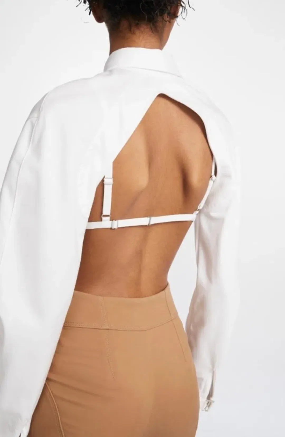 Dion Lee E-Hook Bra Shirt White Size 6 for rent on The Volte - main image