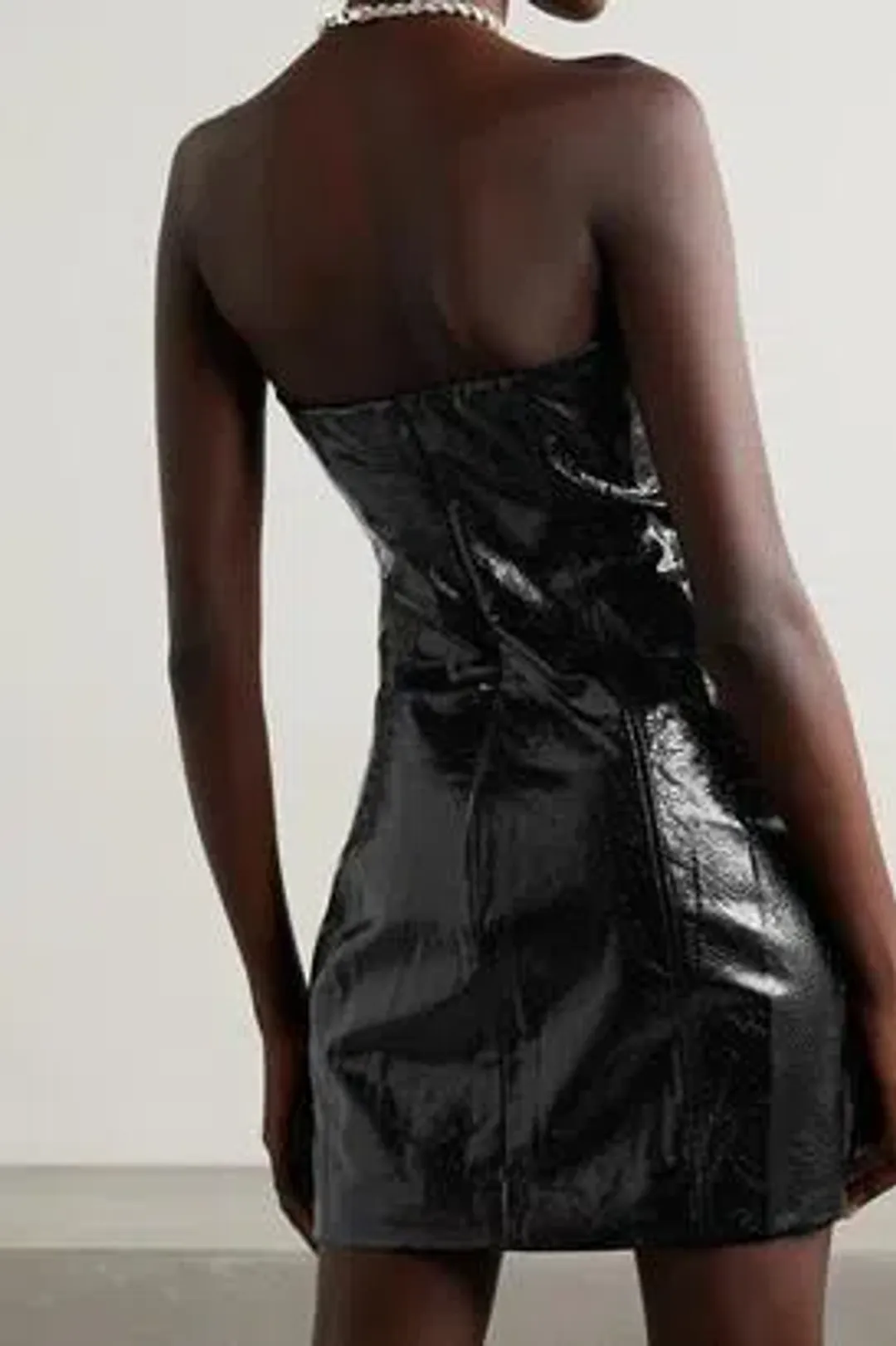 Rotate by Berger Christensen Herla strapless snake effect vegan leather mini dress- 38 for rent on The Volte - main image