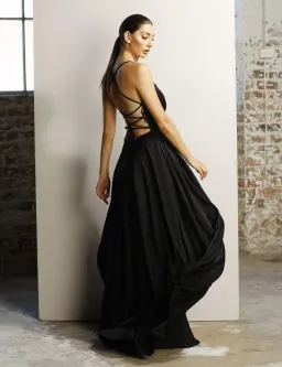 Jadore black formal dress size 10 for rent on The Volte - image 3