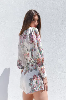 Zimmermann Ninety-Six Filigree Shorts & Shirt Set Print Size 0/AU 8 for rent on The Volte - image 2