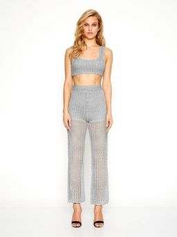 Alice McCall Cosmic Top & Beautiful and Dangerous Pants Silver Size 8 for rent on The Volte - image 2