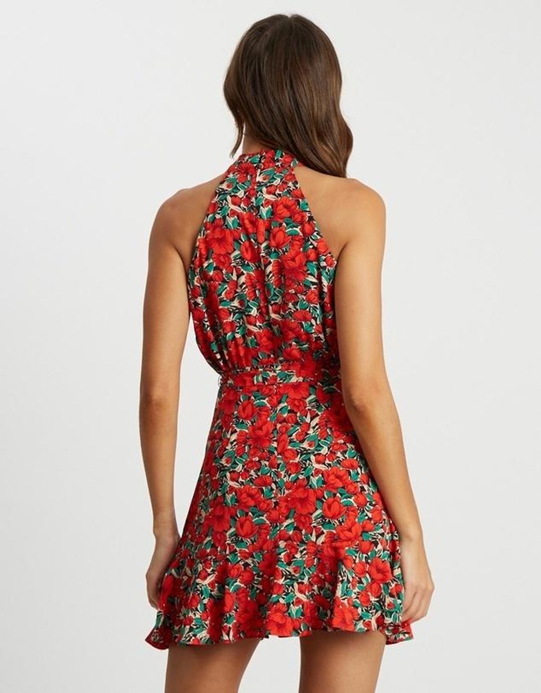 Tussah Hamptons Mini Dress Red Floral Size 12 for rent on The Volte - main image