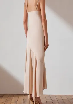 Shona Joy Luxe Bias Asymmetrical Slip Dress Champagne Size 6 for rent on The Volte - image 8