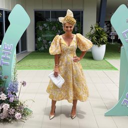 Zimmermann Postcard Puff Sleeve Midi for rent on The Volte - image 1