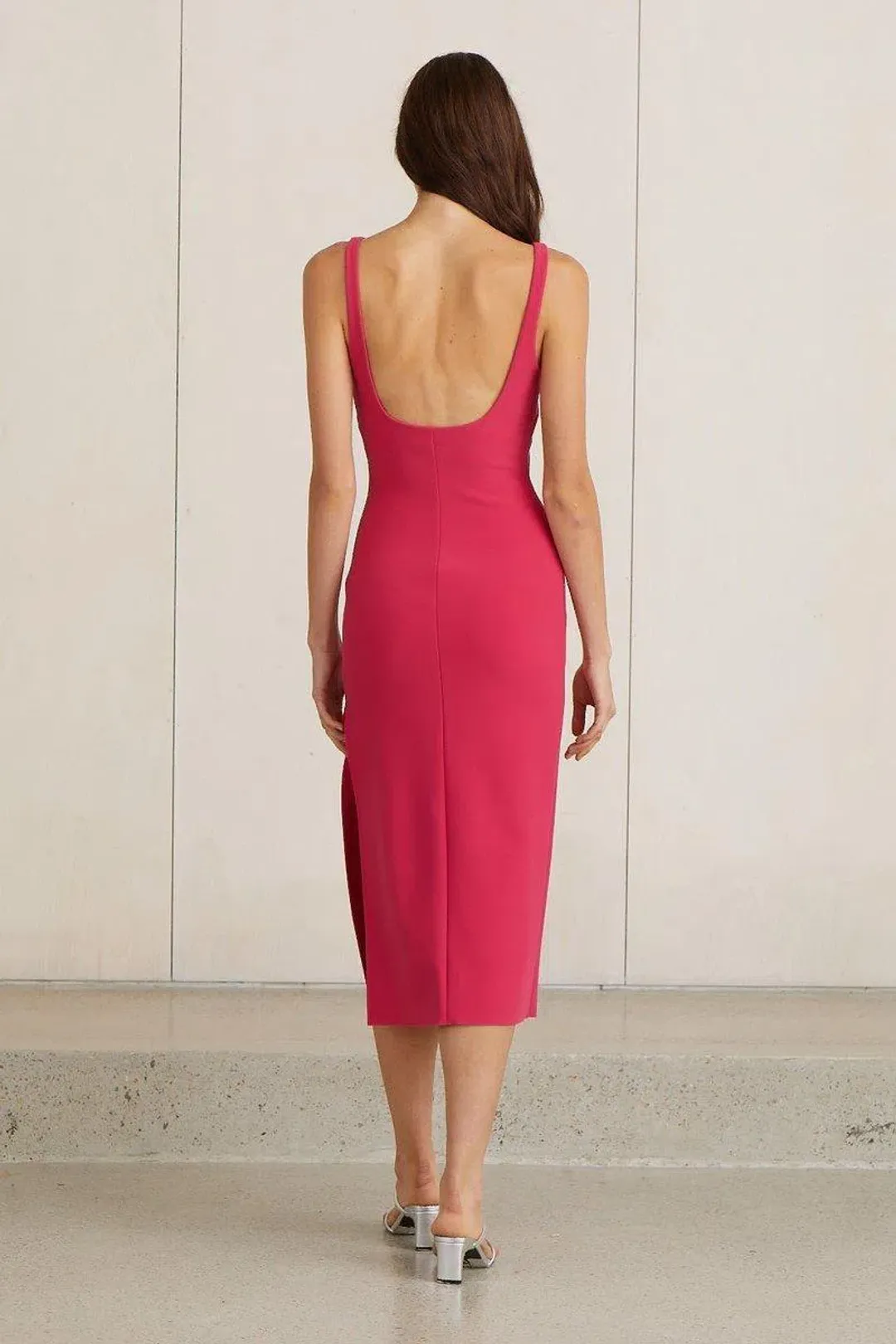 Bec and Bridge Valentine Midi Dress Pink Size 8 for rent on The Volte - main image