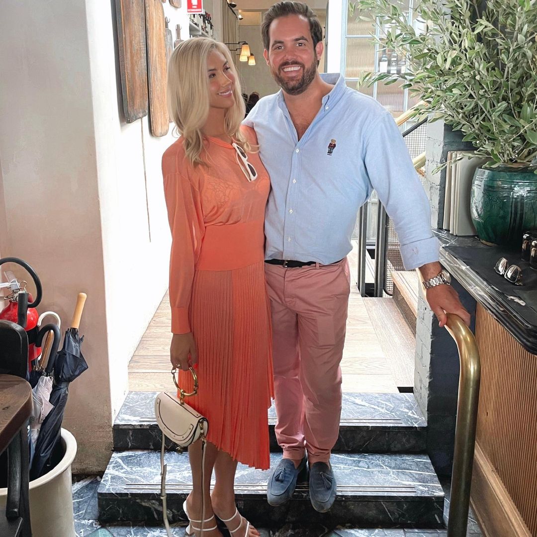 Scanlan Theodore Gloss Knit Sweater and Pleated Skirt Set Orange Size 6 for rent on The Volte - main image