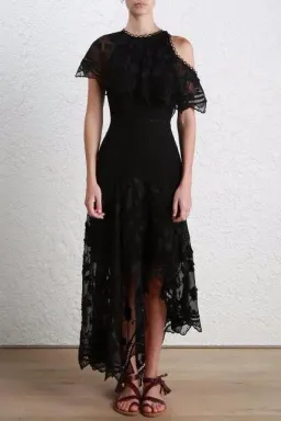 NEEDLE & THREAD Marie Embellished Black Gown Size 8 for rent on The Volte - image 1