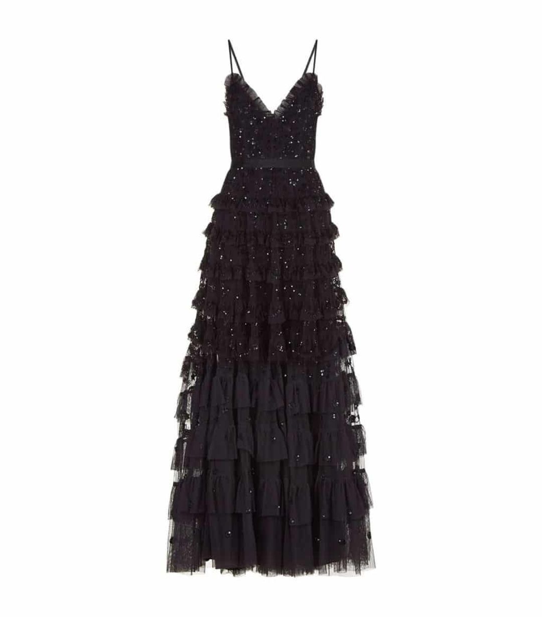 Needle and Thread Marie Embellished Black Gown Size 8 for rent on The Volte - main image