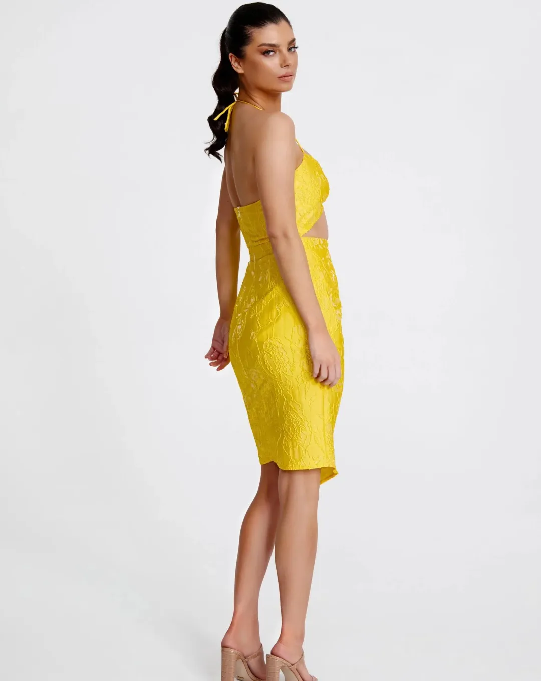 Derma Department Paloma Dress Yellow Size 8 for rent on The Volte - main image