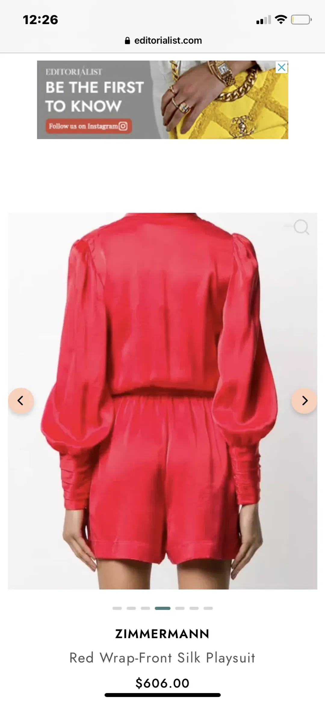 Zimmerman Playsuit size 3 (AU 12-14)  for rent on The Volte - main image