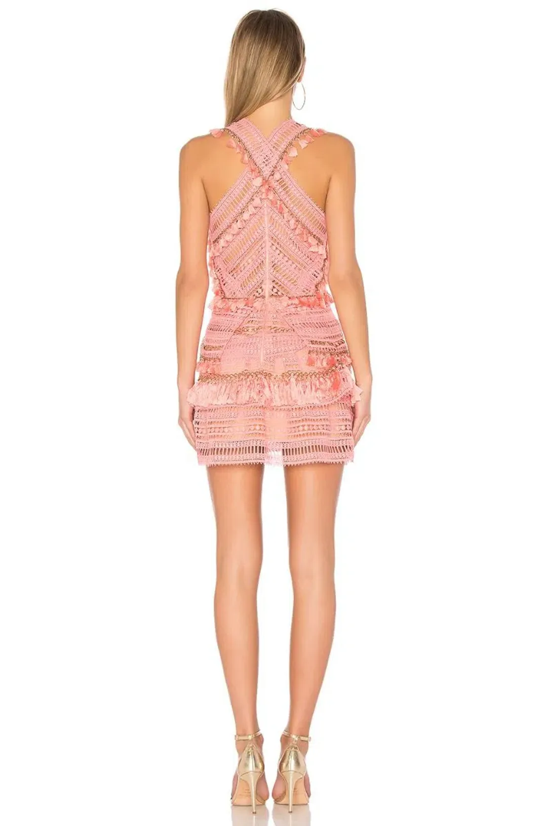 Thurley Foxtrot Mini Dress Flamingo Pink Size 10  for rent on The Volte - main image