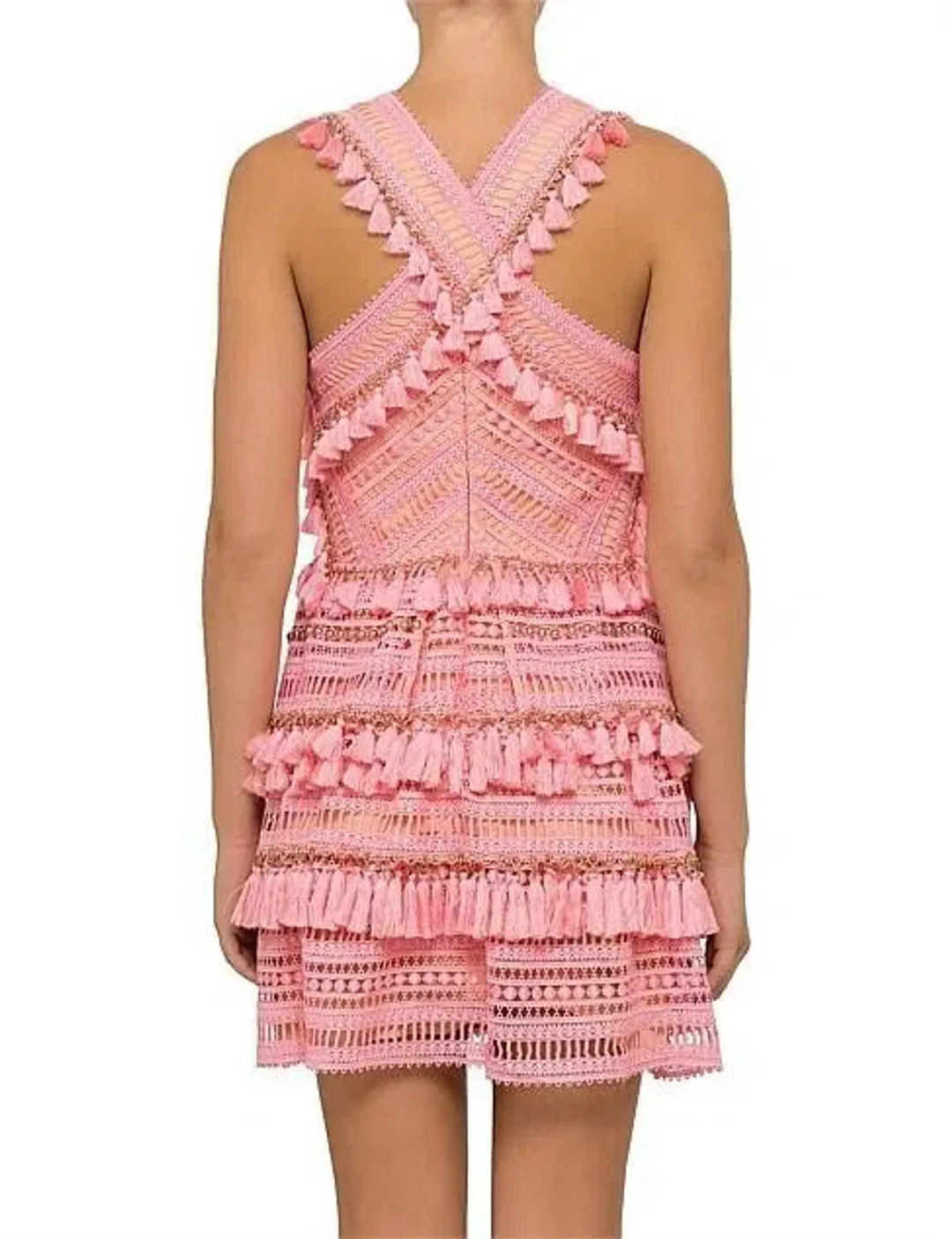 Thurley Foxtrot Mini Dress Flamingo Pink Size 10  for rent on The Volte - main image