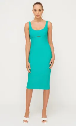 Sheike Turquoise Aqua Midi Dress Size 6 for rent on The Volte - image 1