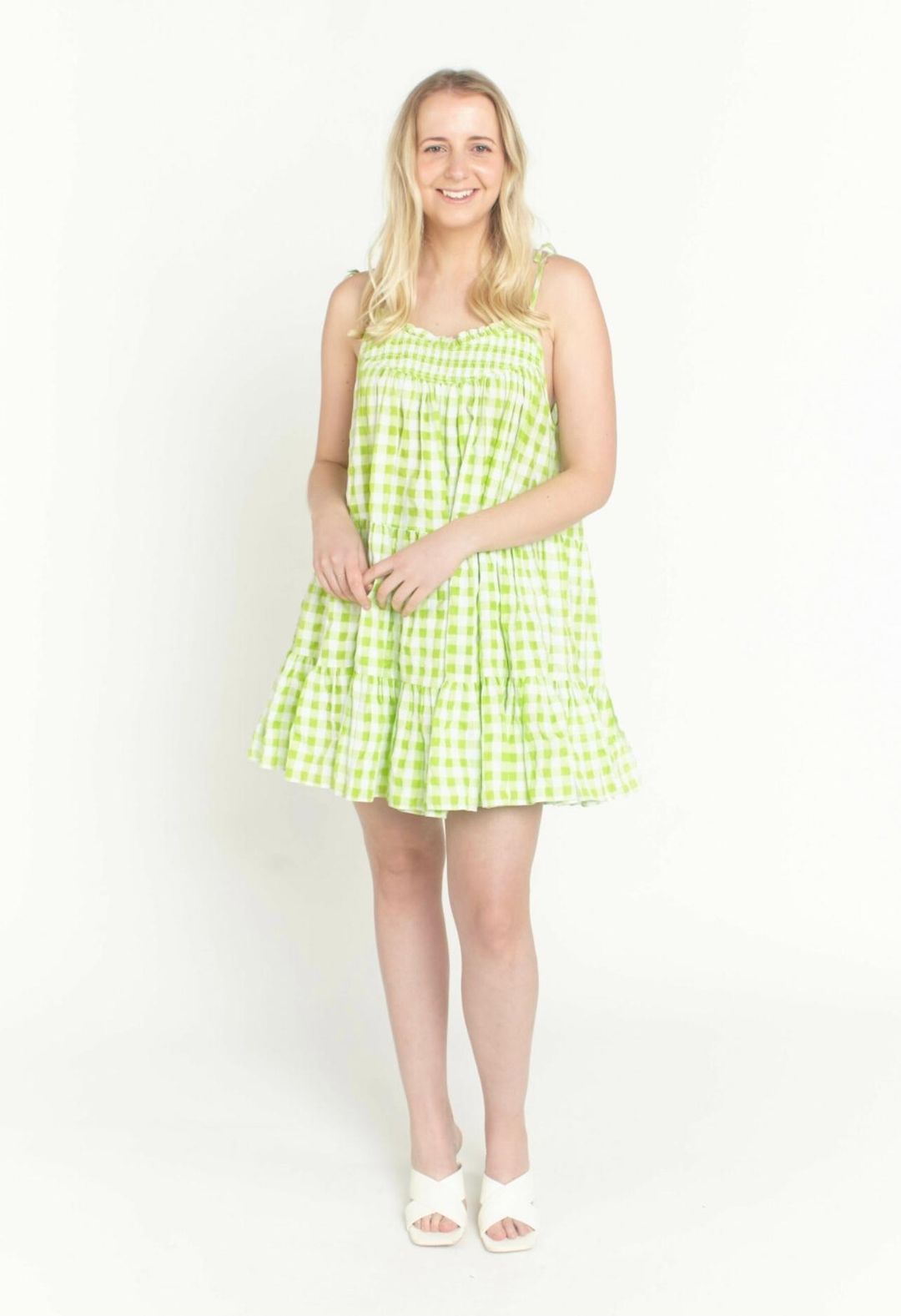 Steele Alfie Lime Dress Print Size M for rent on The Volte - main image