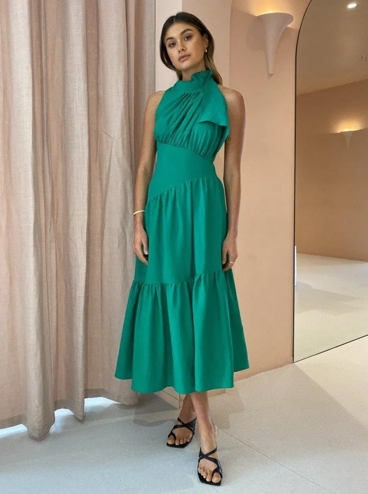 One Feel Swoop Fern Serendipity Maxi Dress for rent on The Volte - main image