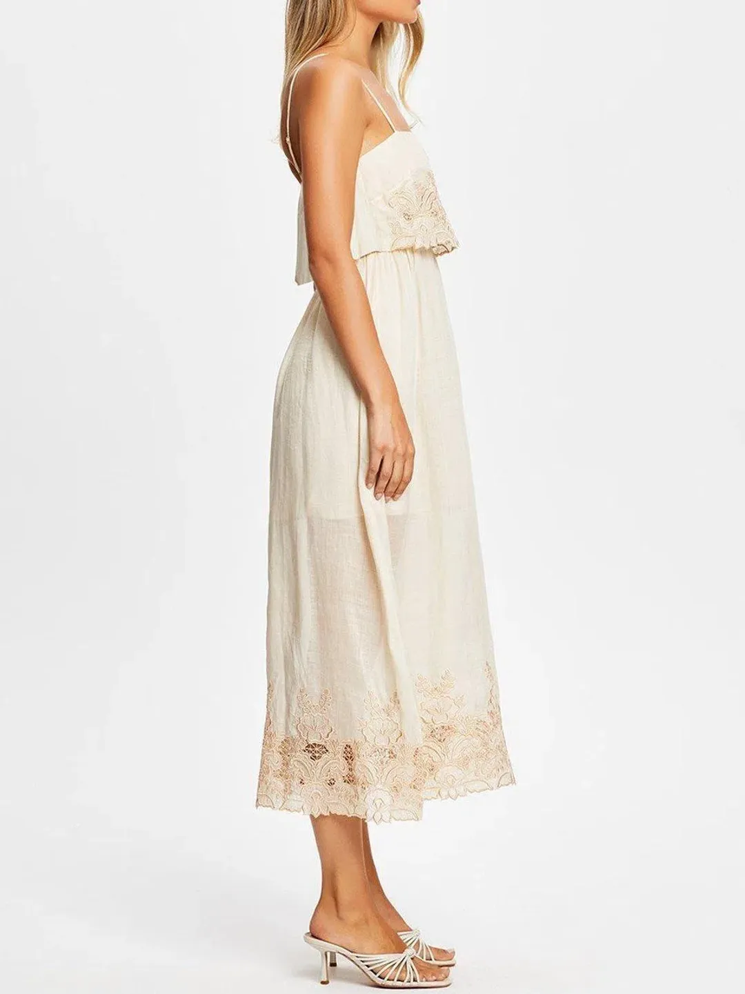 Alice McCall Donatello Midi Dress Panacotta Size 10 for rent on The Volte - main image