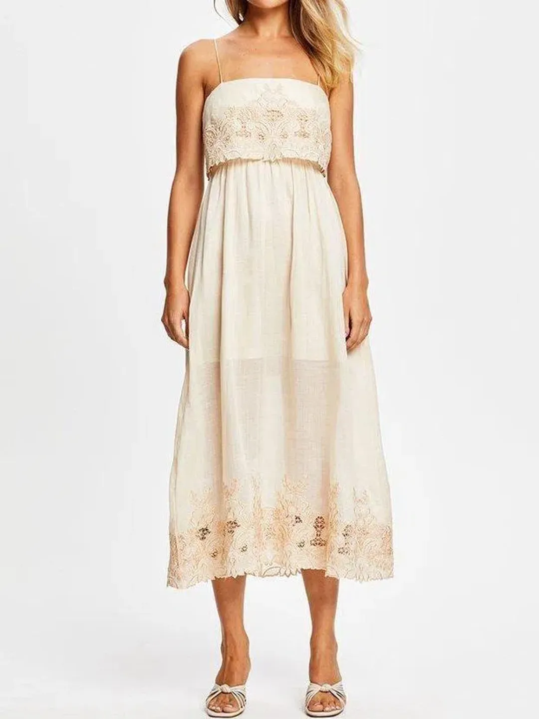 Alice McCall Donatello Midi Dress Panacotta Size 10 for rent on The Volte - main image