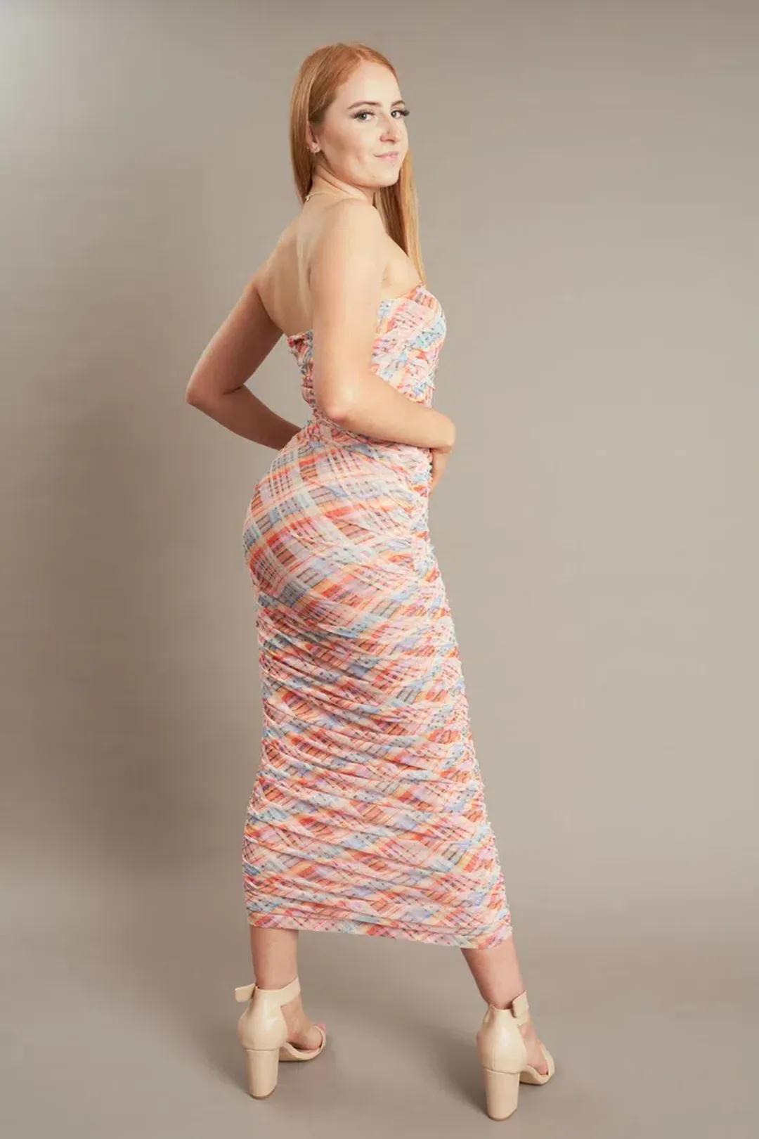 Ruby Cherry Mesh Tube Dress Print Size 6 for rent on The Volte - main image