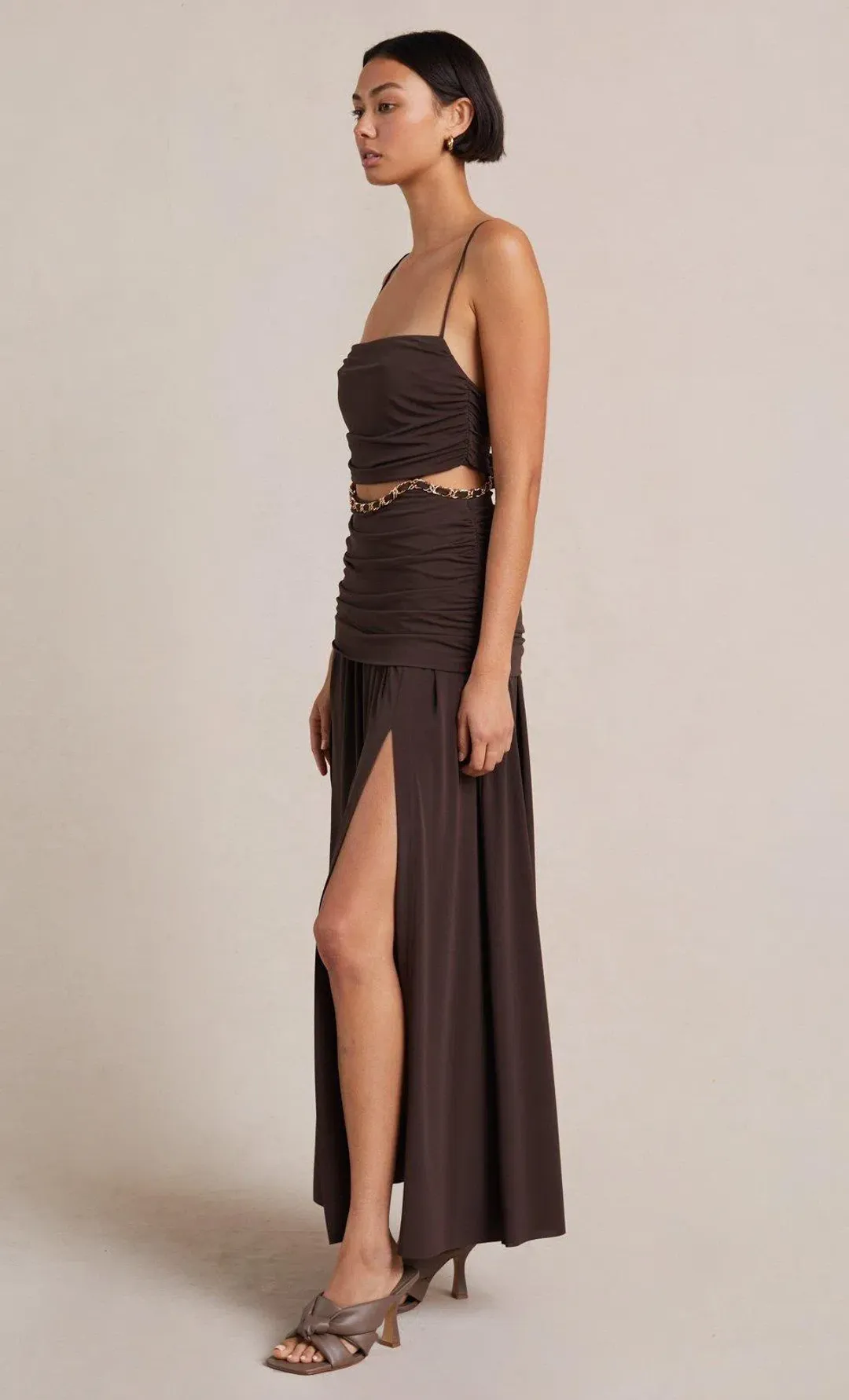 Bec & Bridge Joelene Maxi Dress Brown Size XS for rent on The Volte - main image