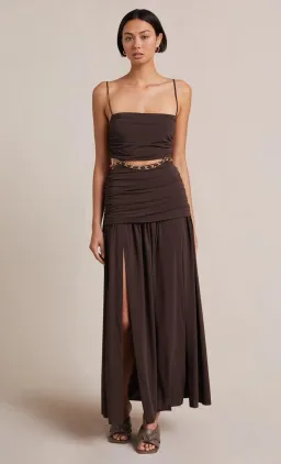 Bec & Bridge Joelene Maxi Dress Brown Size XS for rent on The Volte - image 1