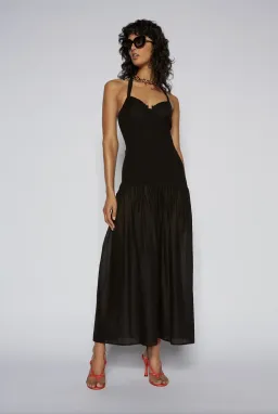 Scanlan Theodore Black Cotton Bralette Dress Size 8 for rent on The Volte - image 5