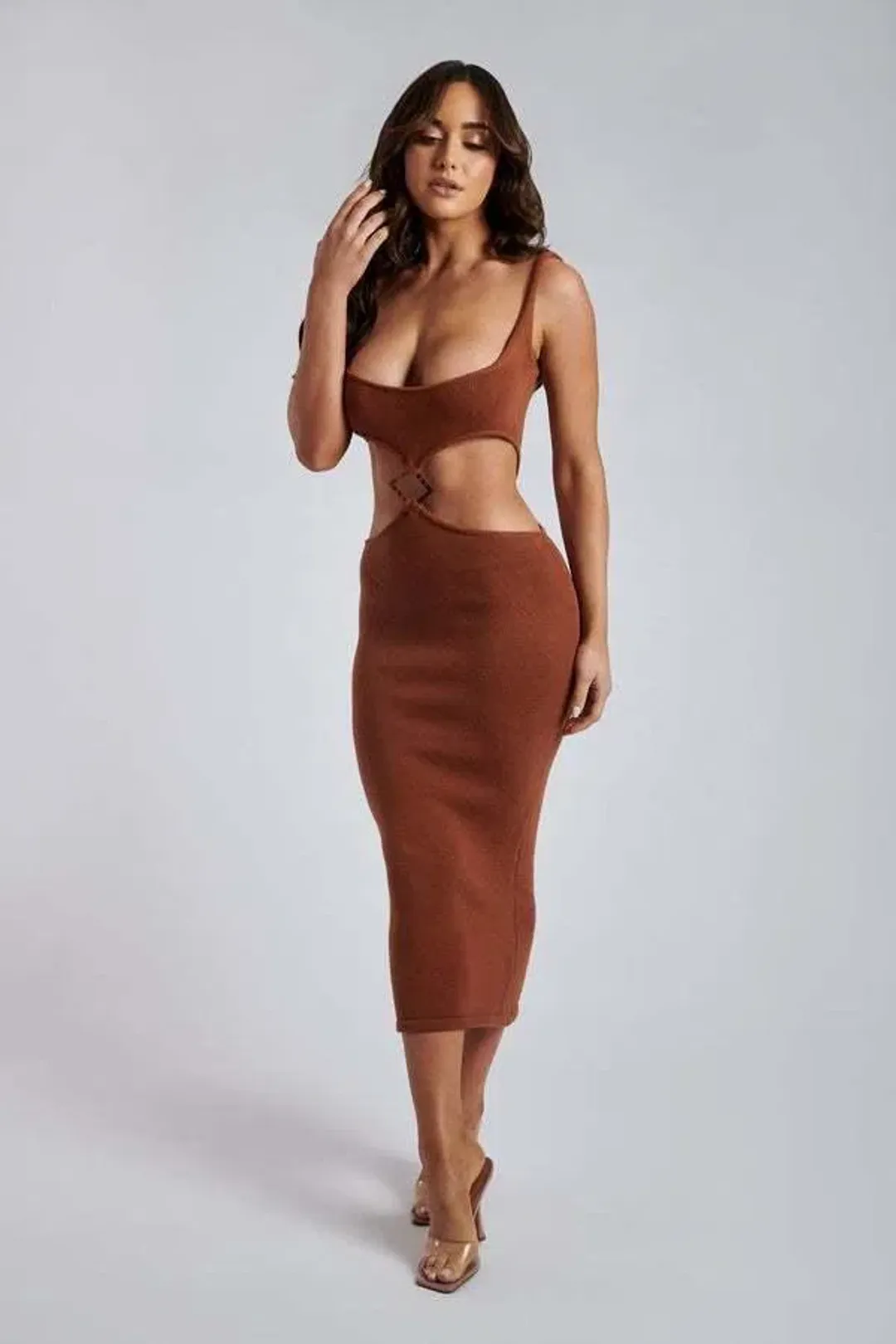 Yasmin Cut Out Knitted Dress for rent on The Volte - main image