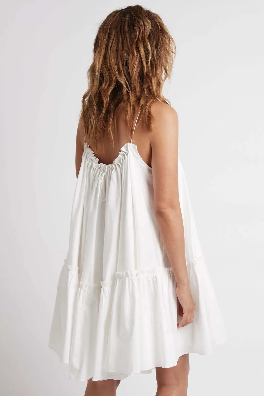 Aje Midsummer Swing Mini Dress Ivory for rent on The Volte - main image