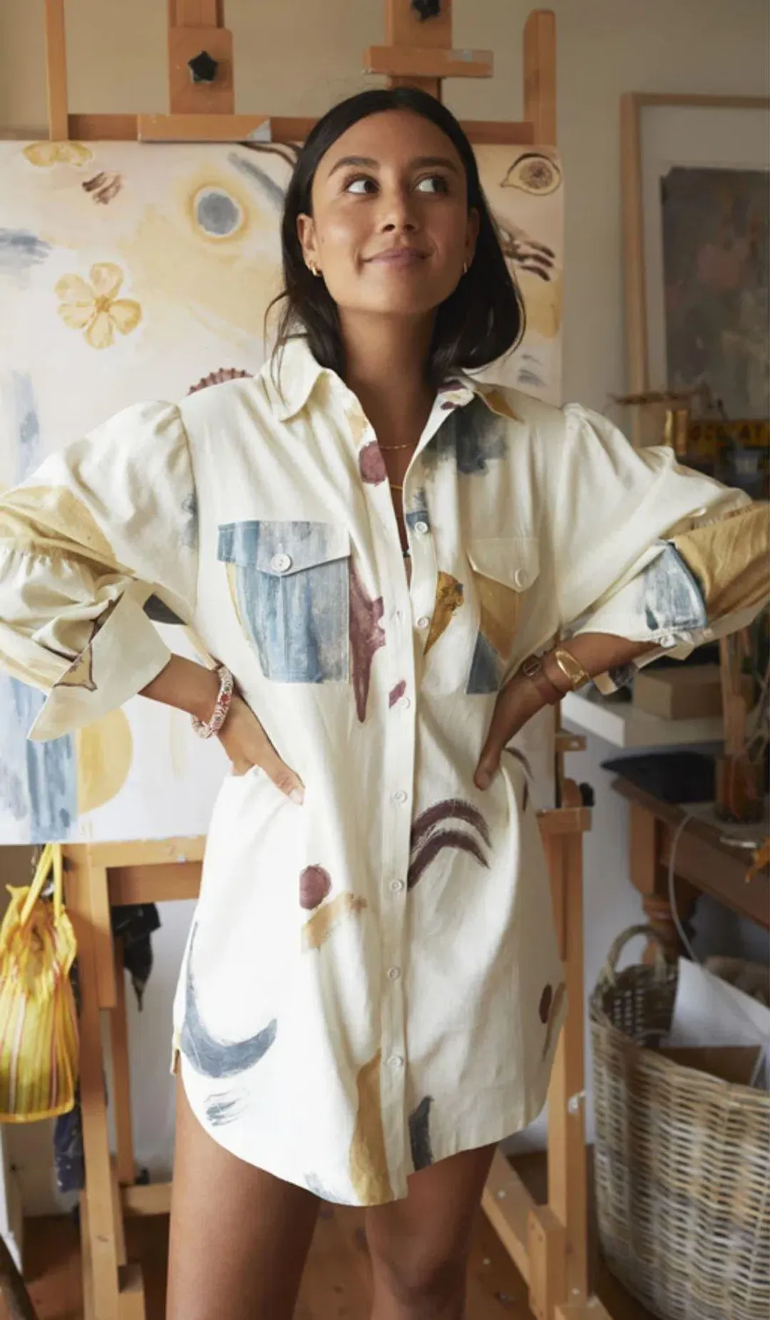 Sir The Label Martine Shirt Dress - PRINT Size 6/0 for rent on The Volte - main image