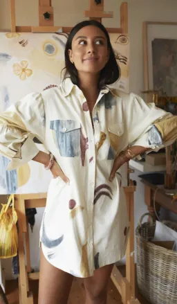 Sir The Label Martine Shirt Dress - PRINT Size 6/0 for rent on The Volte - image 3