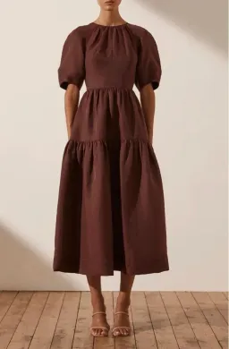 Shona Joy Open Back Midi Dress for rent on The Volte - image 3