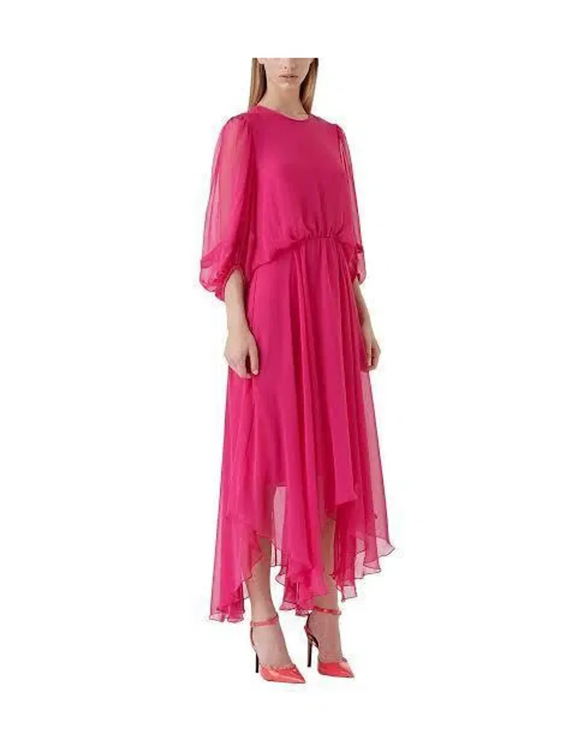 Camilla and Marc Dylan Midi Dress in Hot Pink Size 8 for rent on The Volte - main image