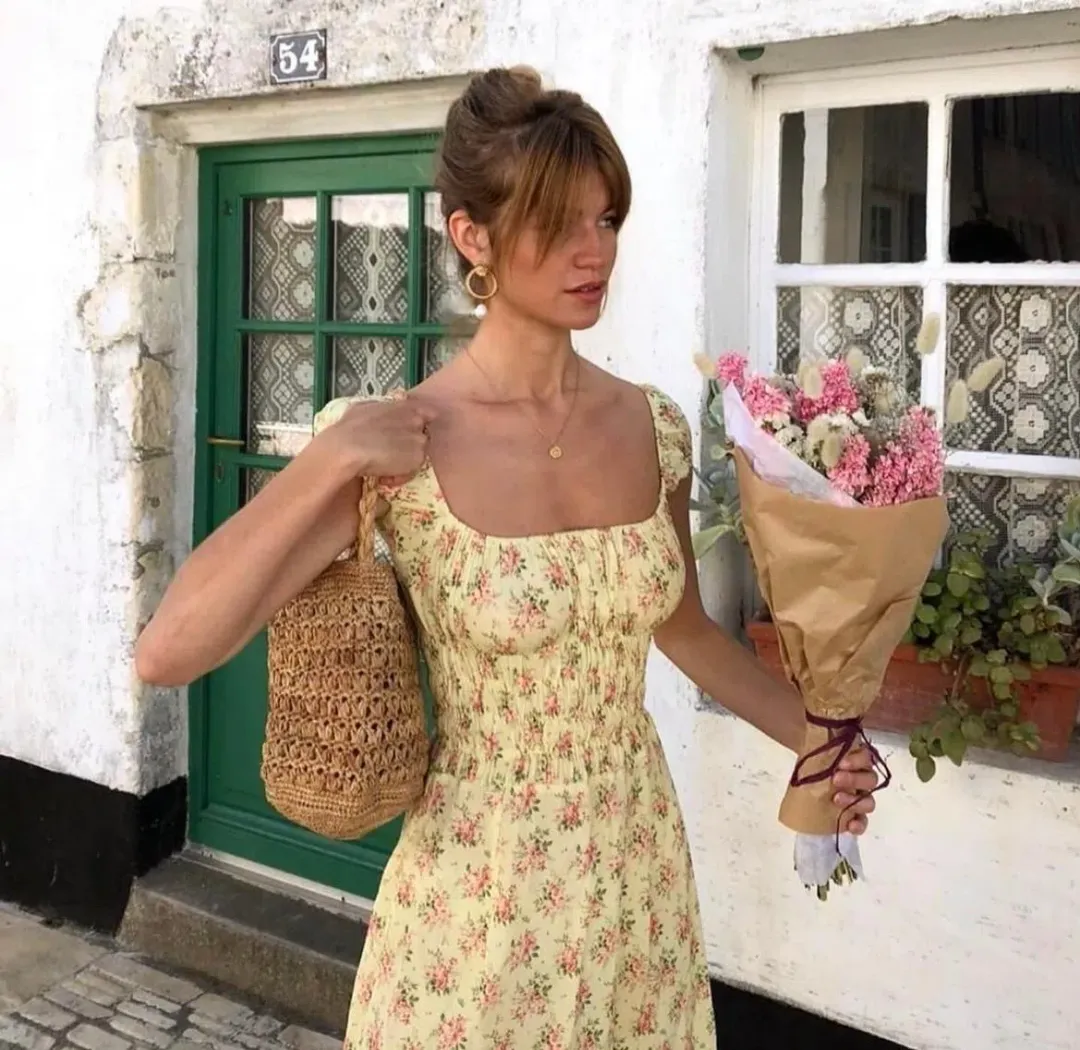 With Jean marseille dress size M   for rent on The Volte - main image