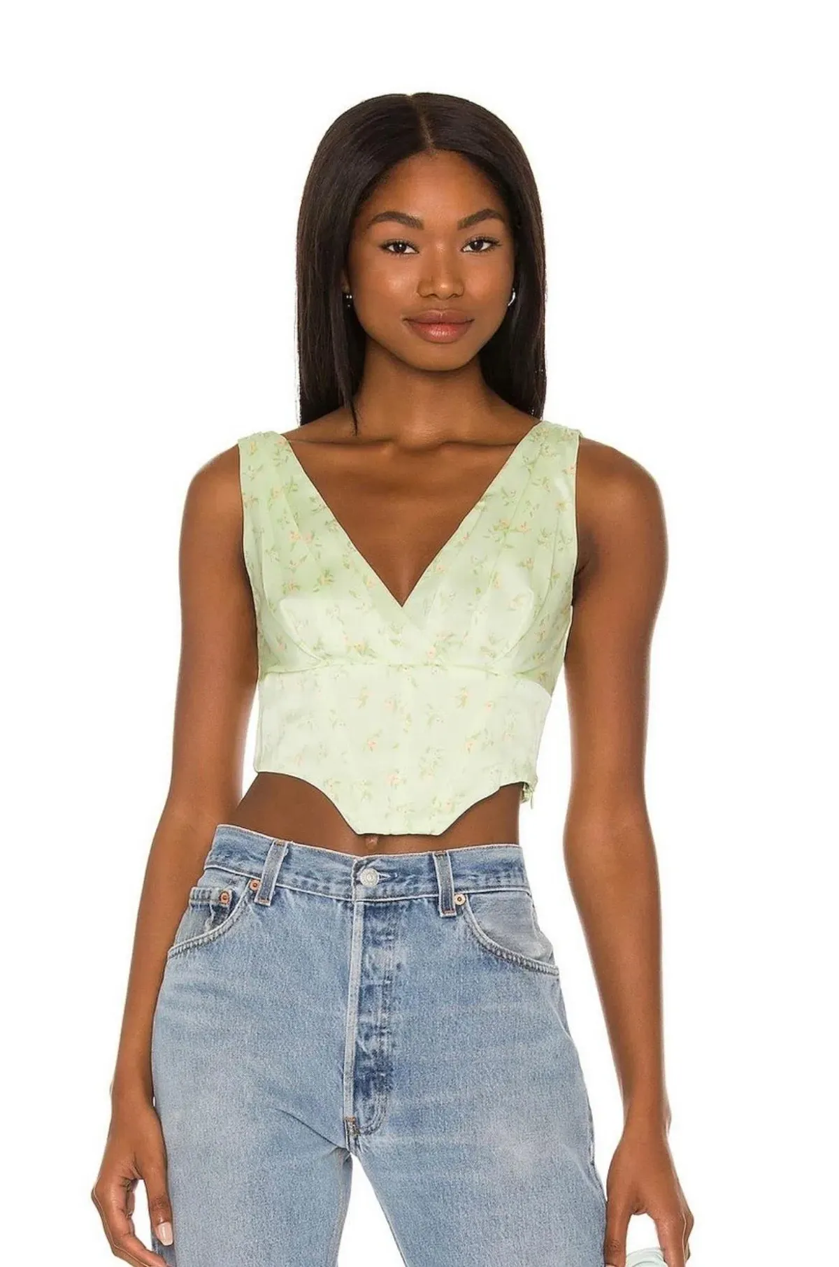 Camilla Coelho Trudy Bustier in Sage Delilah Size S   for rent on The Volte - main image