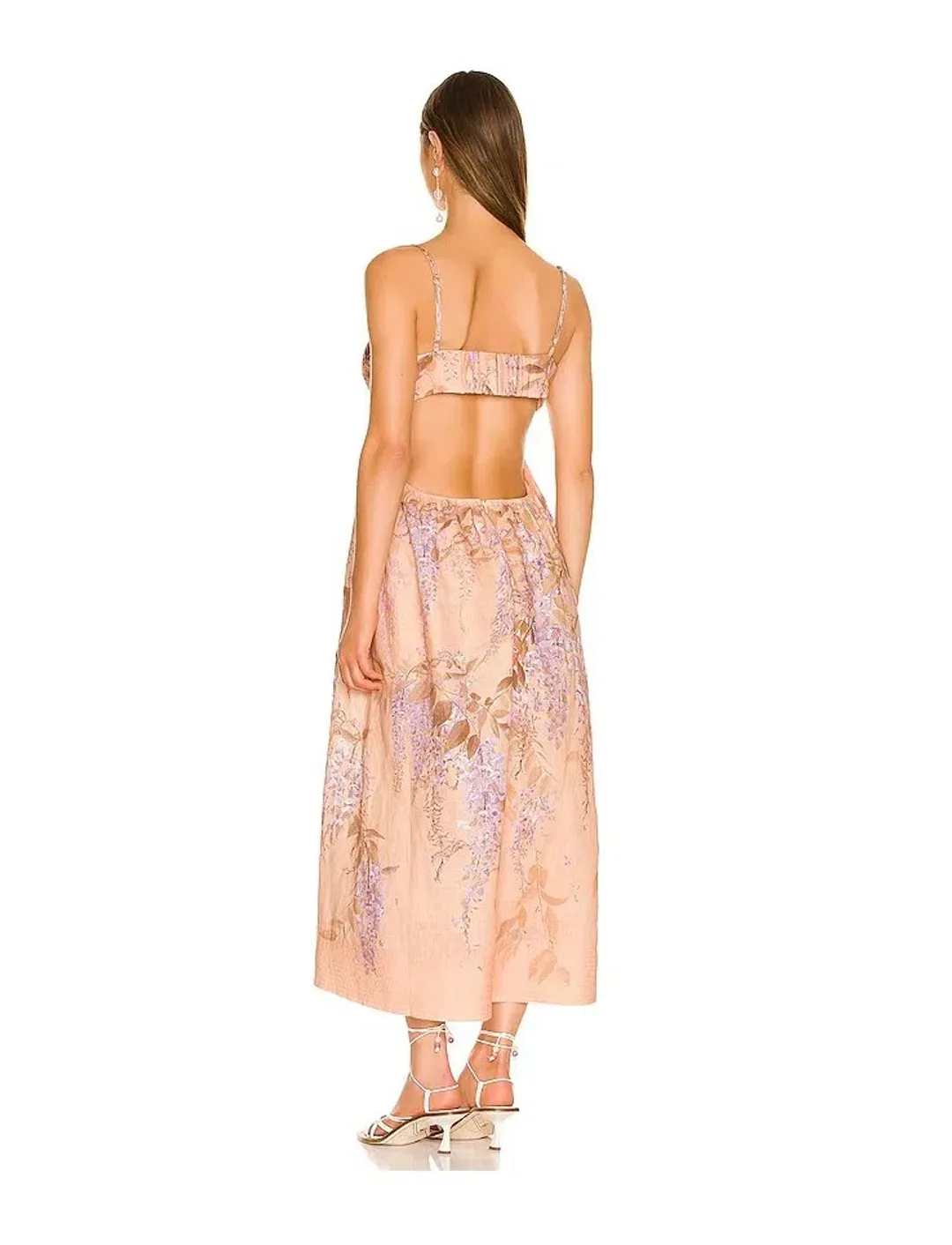 Zimmermann Rosa Bralette Midi Dress Floral Size 1 / Au 10 for rent on The Volte - main image