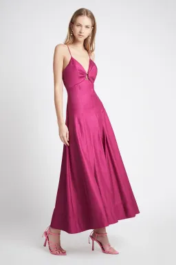 Aje Solstice Strappy Ring Midi Dress Pink Size 8 for rent on The Volte - image 3