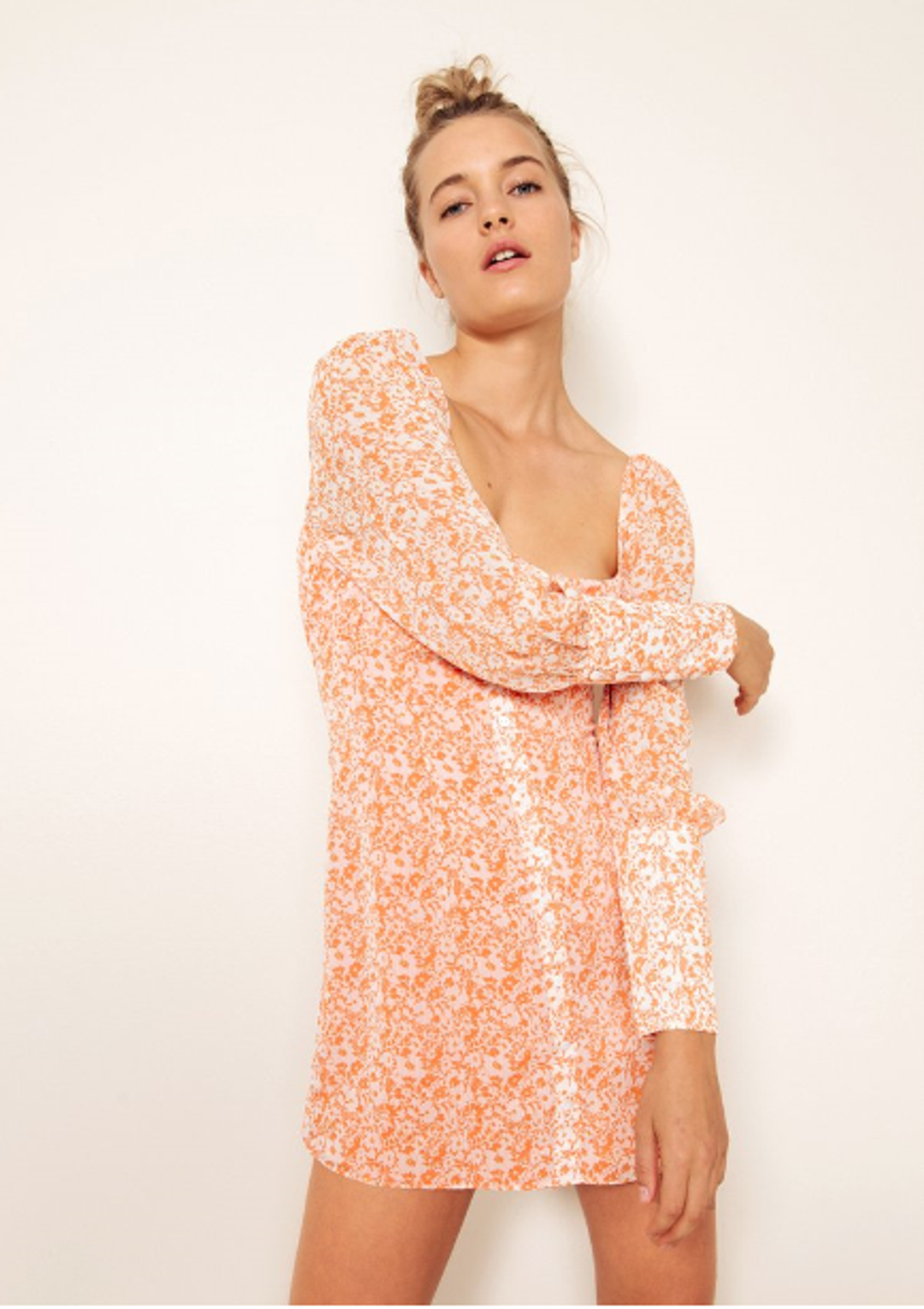 The East Order Peaches Mini Dress Orange Size 8 for rent on The Volte - main image