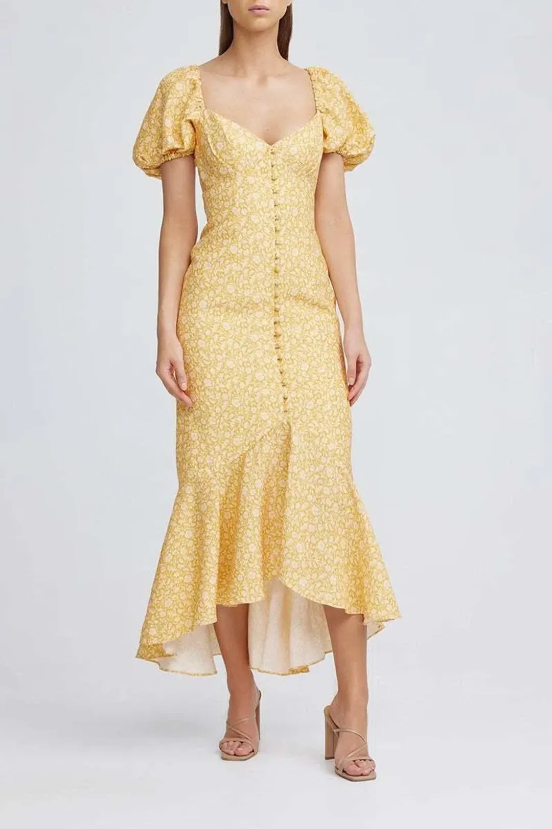 SIGNIFICANT OTHER JACINTA DRESS IN CHAMPAGNE PANSY for rent on The Volte - main image