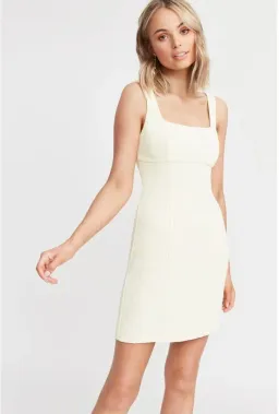Kookai Oyster Mini Dress Lemon Size 12 for rent on The Volte - image 2