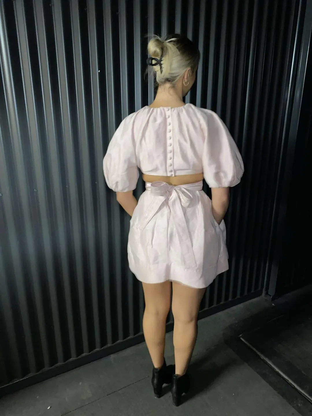 Aje Psychedelia Cut Out Mini Dress Blush Size 8 for rent on The Volte - main image