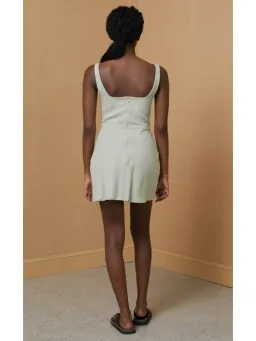 Bec & Bridge Phoebe Sleeveless Mini Dress Khaki Size AU 6 for rent on The Volte - image 3