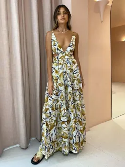 Bec & Bridge Eugenie Maxi Dress In Print Size 6 for rent on The Volte - image 1