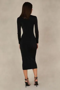 Misha Tara Midi Dress Black Size 6/XS for rent on The Volte - image 2