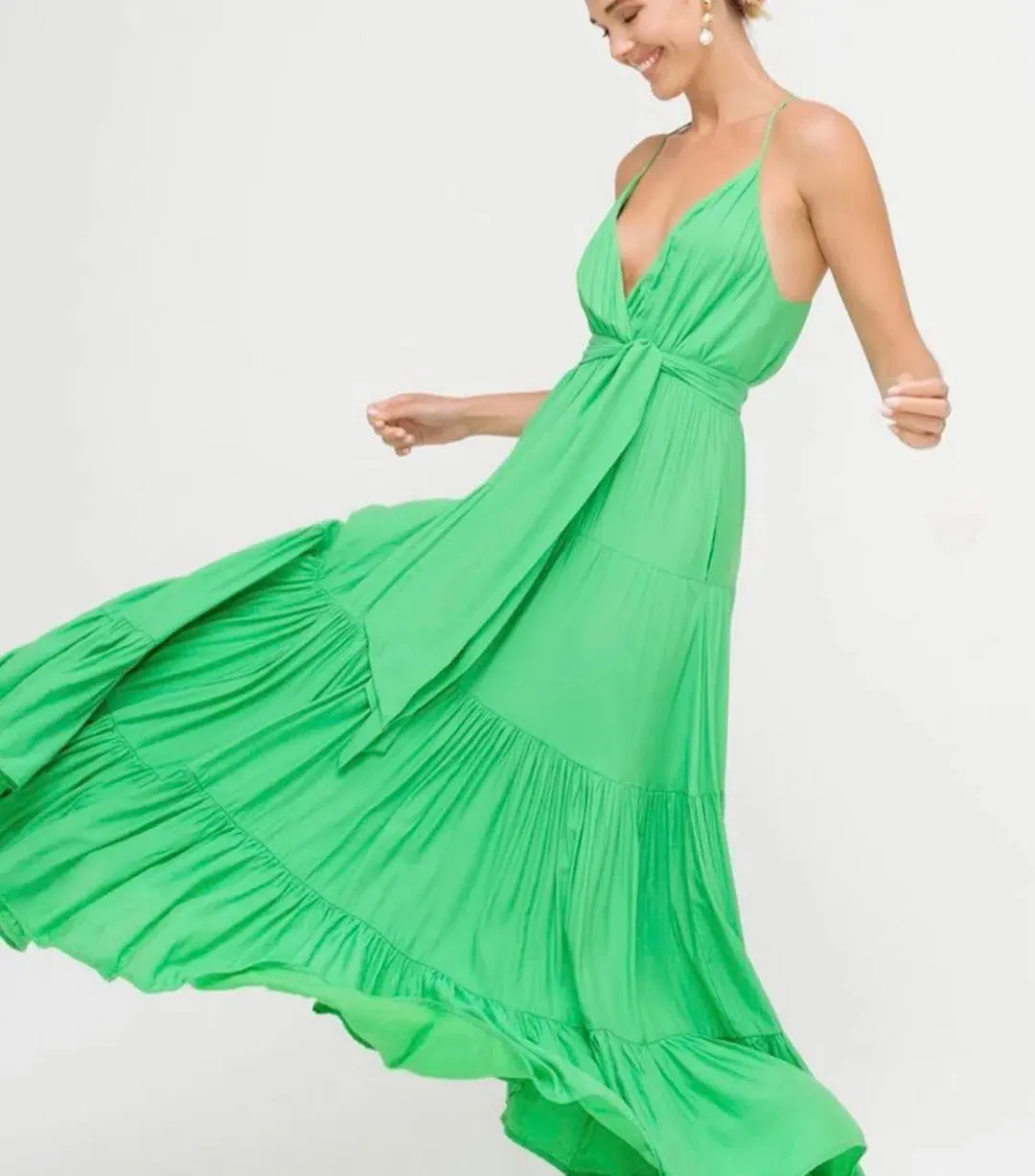 Sheike Mystique Maxi Dress Green Size 6 for rent on The Volte - main image
